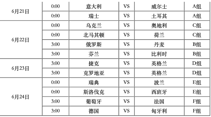 国家队欧洲杯预选赛下轮赛程揭晓