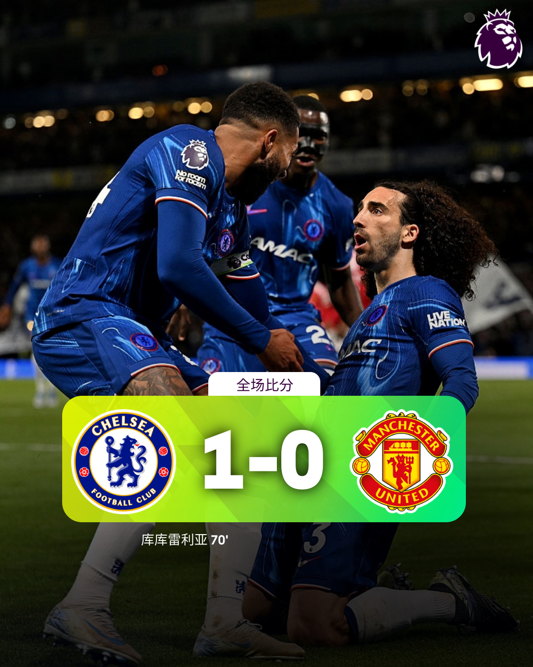 切尔西胜出关键战，牢牢守住领先优势